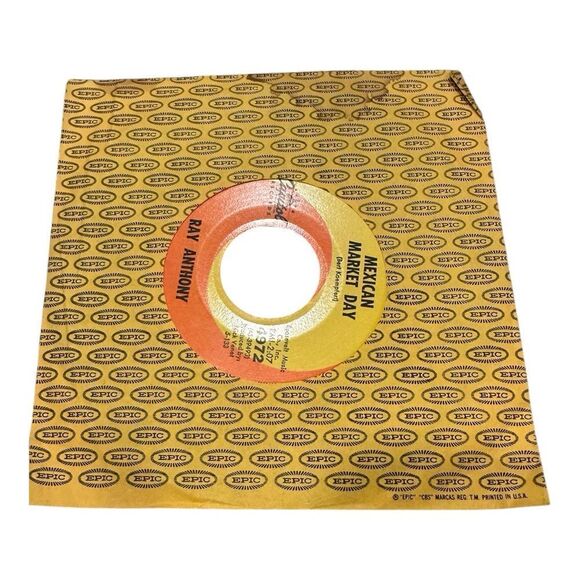 Epic Records Vinyl Sleeve with Ray Anthony 45 Record - Picture 1 of 7